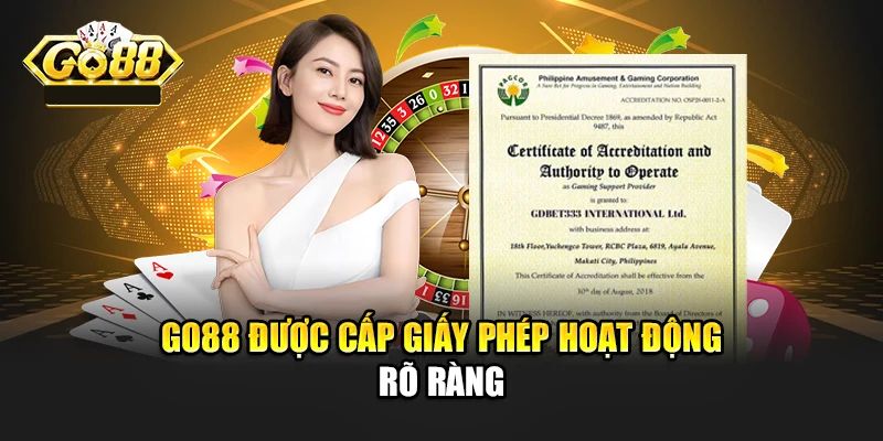 Lợi ích giấy phép hoạt động Go88